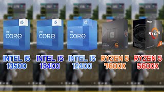 i513500 vs i513400 vs i512500 vs i512400 vs RYZEN 5 7600X with RTX 4090 7 Games  FHD  1080p [upl. by Lawry]