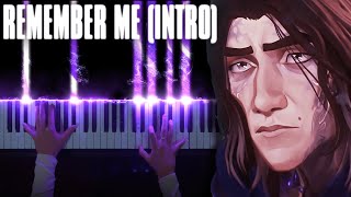 OST Arcane League of Legends  d4vd  Remember Me Intro  Piano Cover  Version [upl. by Oicinoid]