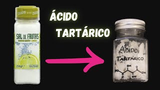 🧪ÁCIDO TARTÁRICO a partir de SAL DE FRUTAS🍉 [upl. by Amehsat239]