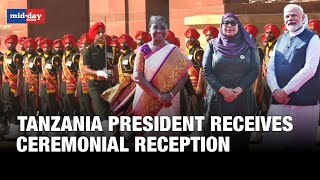 Tanzania President Samia Suluhu Hassan Receives Ceremonial Reception At Rashtrapati Bhavan [upl. by Swen]