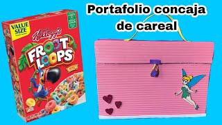 Diyportafolio con caja de cereal manualidades recicladas [upl. by Kylila]