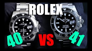 Rolex Submariner 40mm VS 41mm [upl. by Lezlie]