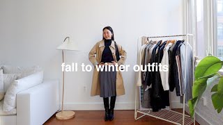 fall to winter outfits  10 easy transitional outfits [upl. by Steiner]