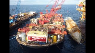 Mammoet Salvage  Wreck removal of the SSV Jupiter 1 [upl. by Aneres]