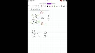 Brüche kürzen pt1 mathefürschüler mathetutorial maths education bruch brüche [upl. by Elocen]