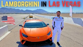 Driving Lamborghini on RACE TRACK in Las Vegas 🇺🇸 [upl. by Rinee545]