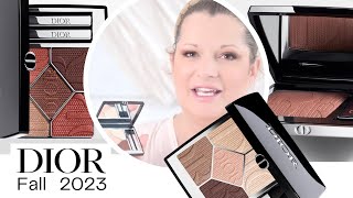 Dior fall 2023 makeup collection 523 Beige Couture eyeshadow palette review [upl. by Yrailih490]