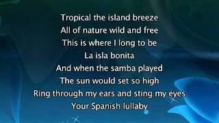 Madonna  La Isla Bonita Lyrics In Video [upl. by Ellicul208]