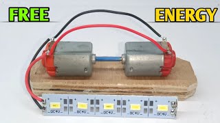 How to generate free energy generator with two dc motor  new technology  science project [upl. by Odiug73]