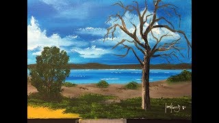 129 How to paint a beginners lakequotlake Gnangaraquot [upl. by Atinniuq]