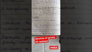 Doctrine of privity of contract exceptions motivation study neet mba hr student mgc easynote [upl. by Genaro455]