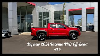 Just picked up my new 2024 Tacoma TRD OffRoad 4X4 in Supersonic Red [upl. by Pippy36]