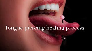 Tongue piercing healing process [upl. by Alleen]