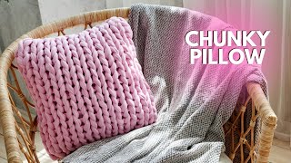 Arm knitted chunky pillow [upl. by Grae60]