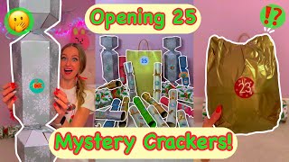 ASMR OPENING 25 MYSTERY ADVENT CALENDAR CRACKERS😱🎁✨⁉️ 100 FINDS🫢  Rhia Official♡ [upl. by Ender]