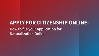 Apply for Citizenship Online How to File Your Application for Naturalization Online [upl. by Brande339]