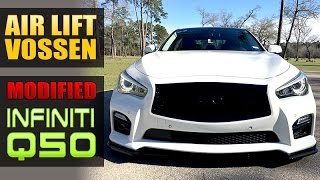 CRAZIEST Infiniti Q50 Modified Air Lift amp Vossen Wheels [upl. by Ranita]