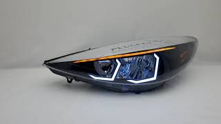 Peugeot 206 plus Front Light \Dynamic flashlights [upl. by Nnylrahc]