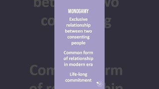 Sixty Second Sociology What Is Monogamy [upl. by Rambort]