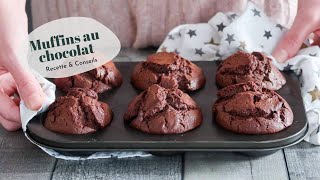 RECETTE  Muffins au chocolat moelleux et gourmands [upl. by Noisla301]