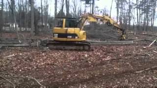 CAT 314 with Gierkink felling grapple 2 [upl. by Ellerd740]