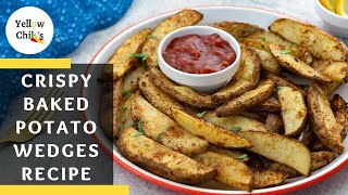 Crispy OvenBaked Potato Wedges Recipe RestaurantQuality at Home [upl. by Yajiv31]