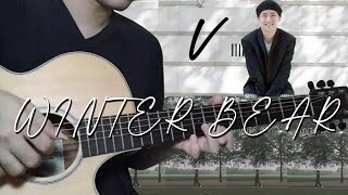 Winter Bear by V BTS  Fingerstyle Guitar Cover FREE TABS [upl. by Umont]