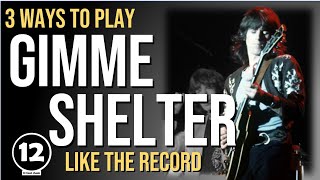 3 ways to play Gimme Shelter  Rolling Stones  Guitar Lesson [upl. by Lady]