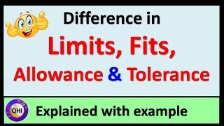 Limit Fit Allowance amp Tolerance – Difference explained with example [upl. by Ahsikram432]