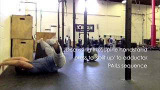 Supine Handstand Press to Split Up to Adductor PAILs [upl. by Grant]