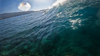 SURFING A CHILL REEF BREAK WITH MY FRIEND RAW POV [upl. by Novehs]