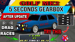 GOLF MK2 BEST 5 SECONDS GEARBOX AFTER UPDATE IN CAR PARKING MULTIPLAYER Without GG [upl. by Acinomahs]