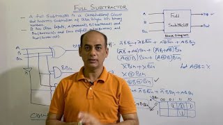 Full Subtractor  Combinational Circuit  Digital Electronics by Mirza Sir [upl. by Meekar]