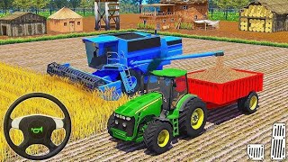 Real Tractor Farming Simulator 2024  Harvester Tractor Driving  Android Gameplay [upl. by Negam]