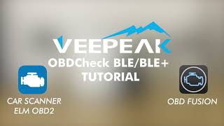 Veepeak OBDCheck BLE amp OBDCheck BLE Tutorial with Car Scanner and OBD Fusion on iOS [upl. by Akemrehs]