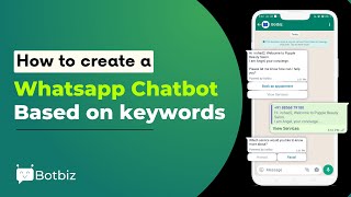 How to create Whatsapp Chatbot  Botbiz [upl. by Trefor]