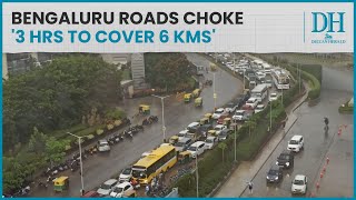 quot3 hours to cover 6 kmsquot  Bengaluru roads choke  Massive traffic jam on Outer Ring Road [upl. by Tai]