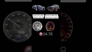 Bugatti Chiron 1500 hp VS VW Golf 2 MK2 1300 hp viral dc foryou custom sound [upl. by Eustazio]