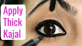 मोटा काजल कैसे लगाएं  How to Apply Thick Kajal amp Eyeliners for Beginners  Anaysa [upl. by Anayk814]