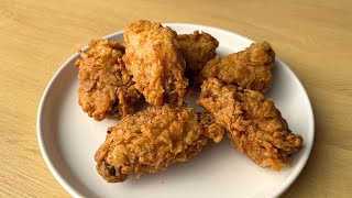 CRISPY FRIED CHICKEN WINGS  NO TALKING COOKING  ASMR [upl. by Budd]