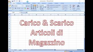 PROGRAMMA di GESTIONE MAGAZZIONO per il CARICO e SCARICO ARTICOLI con le MACRO VBA in EXCEL [upl. by Hughie]