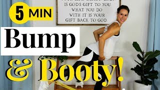 Prenatal Resistance Band Workout BUMP and BOOTY [upl. by Brockwell]