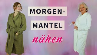 Morgenmantel nähen lernen 😍🧵 – Mit Schalkragen und Bindeband ✂️ Schnittmuster Morgenmantel Yuna [upl. by Quennie]