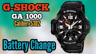 How To Replace Battery on a GShock GA1000 With Time Setting  Watch Repair Channel [upl. by Aleekat22]