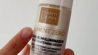 Martiderm Pigment Zero DSPSerum Iluminador Reduce y previene las manchas de la piel [upl. by Arahsak489]