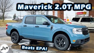 2022 Ford Maverick – 20T EcoBoost MPG Test  Realworld Highway Range [upl. by Andre]