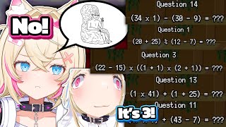 Mococo shows us her exceptional quick math skills meanwhile Fuwawa [upl. by Ramma]