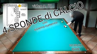 BILIARDOv61 4 SPONDE DI CALCIO CON SISTEMA NUMERICO [upl. by Cila]