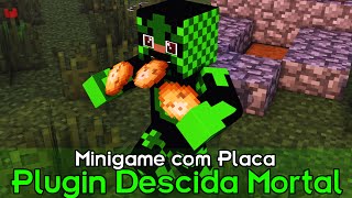 Minecraft Plugin Tutorial Descida Mortal  Minigame com Placa [upl. by Enelrats148]