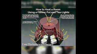 How to Heat a Room Using a Flower Pot and TeaLights DIYHeater PowerOutagePrep CandleHeater [upl. by Matteo]